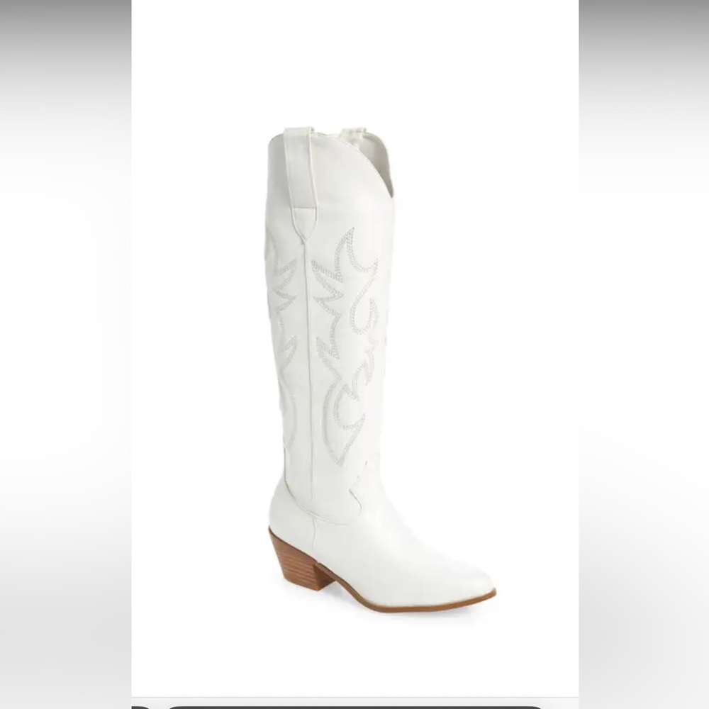 Billini White Knee-High Western Boots